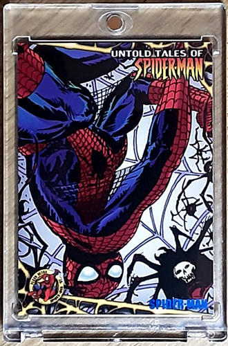 1997 spider man blue foil - spider-man, card